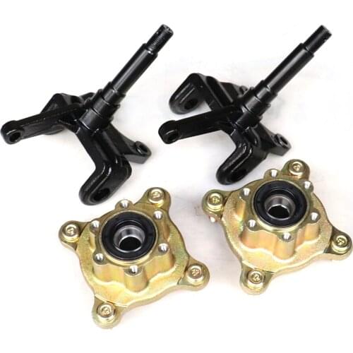 1SET Steering Strut Knuckle Spindles with Brake Disc Wheel Hubs Fit For China ATV 110cc 125cc 150cc Golf Buggy Quad Bike Parts