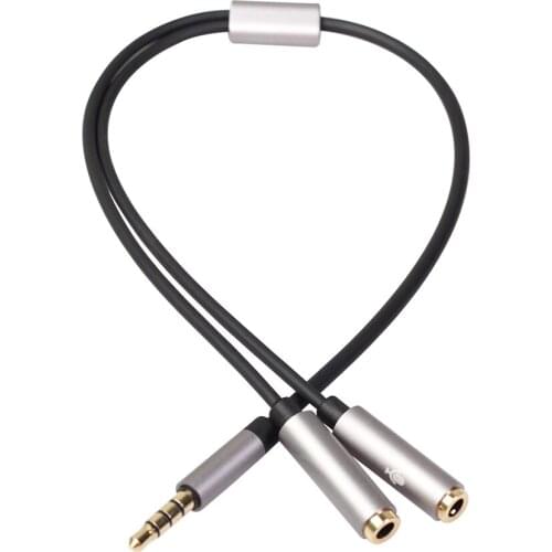 1pc 3.5mm One to two audio adapter cable Splitter Male to Female Mic Headphone Phone Audio Adapter Charger Cable drop shipping