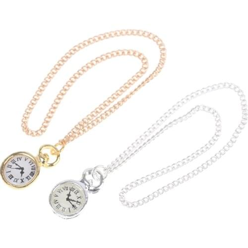 1Pc Fashion Mini Necklace Pocket Watch for 1/6 Doll Watch Accessories Doll Accessories