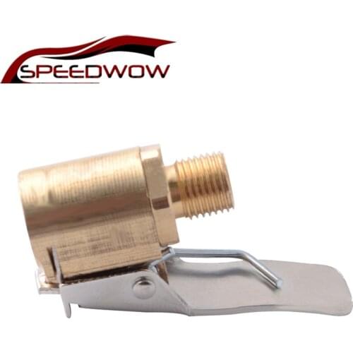 SPEEDWOW 1PC Car Truck Tyre Tire Inflator Valve Connector Tire Air Chuck Brass Air Pump Chuck Tyre Valve 8mm Pump Valve Clip