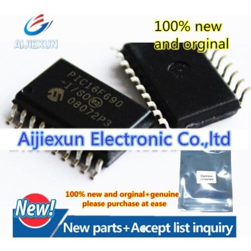10pcs 100% new and orginal PIC16F690-I/SO SOP20 20-Pin Flash-Based, 8-Bit CMOS Microcontrollers with nanoWatt Technolog in stock