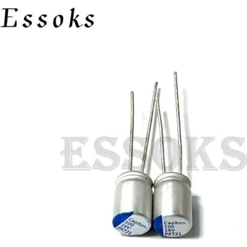 10pcs 16V 100uF 6X10 mm Super Low ESR 16V100uF For Motherboard Solid Capacitor Capacitors