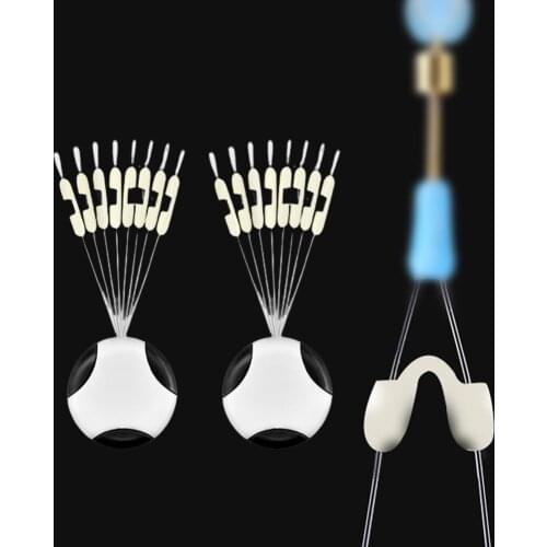 100Pcs Double Hooks Contactor Sub-line Anti-Winding Bifurcation Separator Splitter Space Bean Fishing Line Swivel Tying Tool