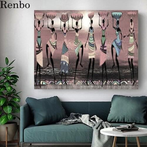 African Women Dancing 5D Diy Diamond painting rhinestones cross stitch Kit Diamond hobby mosaic picture embroidery Decoration
