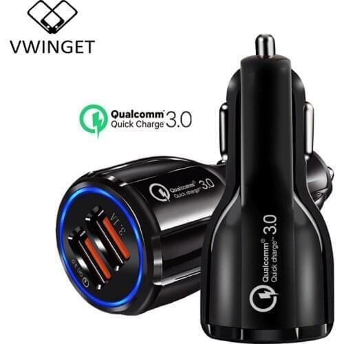 Car Charger Usb Quick Charge 3.0 For Mobile Phone Dual Usb Car Charger Qc 3.0 Fast Charging Adapter Mini Usb Car Charger