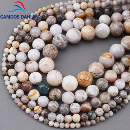 AAA Natural Stone Beads Bamboo Leaf Agates Carnelian 4 6 8 10 12mm Round Loose Beads For Bracelet Necklace Jewelry Making