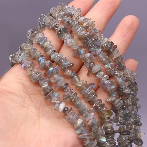 Natural Stone Beads Irregular Gravel Flash Labradorite Bead For Jewelry Making DIY Necklace Bracelet Earrings Accessory