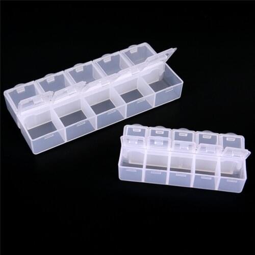 1PCS Portable Transparent 10 Slots Weekly Pills Medicine Box Case Organizer Holder Travel Pill Cases 2Sizes