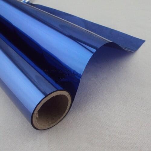 SUNICE Royal Blue Solar Window Film Privacy Anti-UV Decorative Window film for Home Office Building A4 Sample