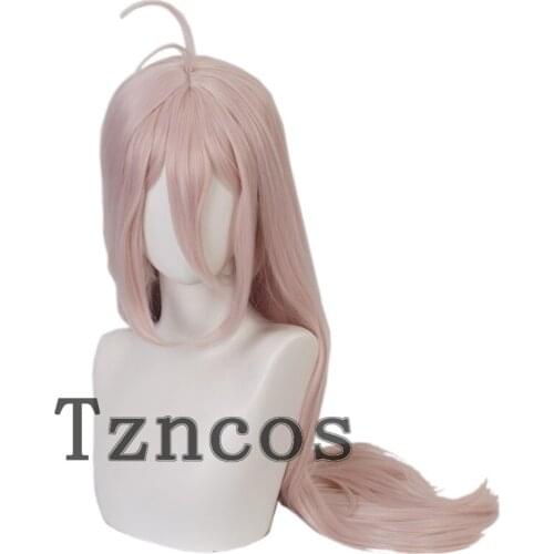Tzncos Anime Danganronpa V3 Miu Iruma Cosplay Long Wig Light Pink Heat Resistant Synthetic Hair