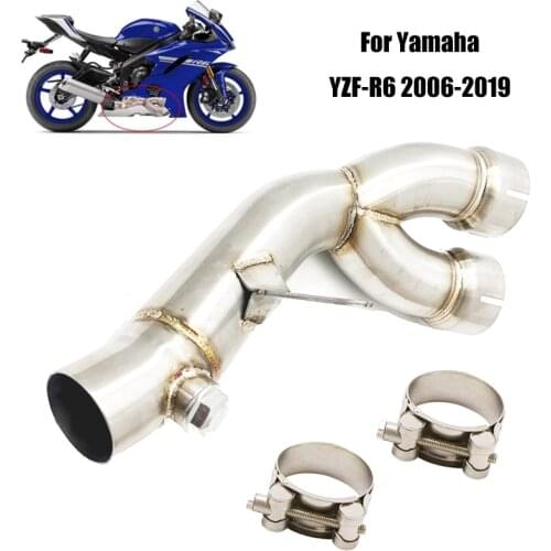 For Yamaha YZF R6 2006-2019 Motorcycle Exhaust Link Original Muffler Pipe Silencer System 2007 2008 2009 2010 2011 2012 2013
