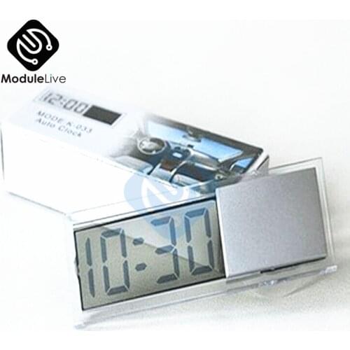 Electronic Clock Home Decor Liquid Crystal Display Desk Table Clocks LCD Car Timer Digital Grey Clock With Suction Cup For Car