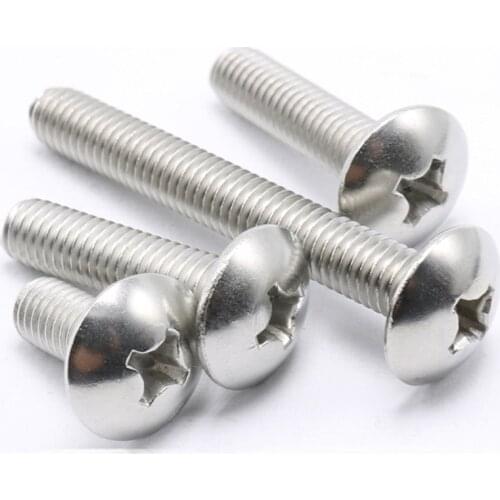 200PCS M3 Stainless steel cross screw phillips screw Bolts Round Flat head Metric Thread M3*6/8/10/12/14/16/18/20/25mm size