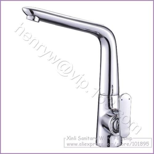L16521 - Luxury Brass Kitchen Sink Faucet, Single Lever Kitchen Mixer Taps