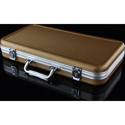 Hot Wholesale retail professional ABS chip boxes 500 codes yards chips poker coin carrying case champagne suitcase light stable