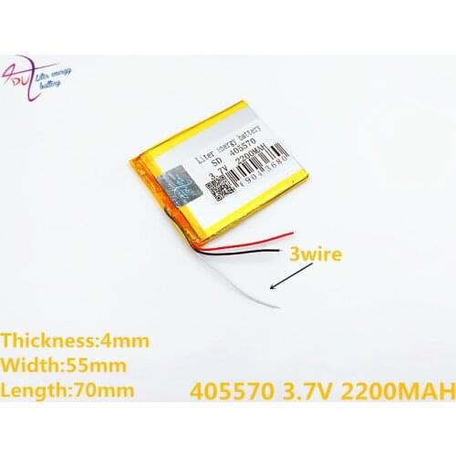 3 line 405570 3.7V 2200mah 385569 405568 Lithium polymer Battery For DVD GPS Tablet PC Digital Products 355570