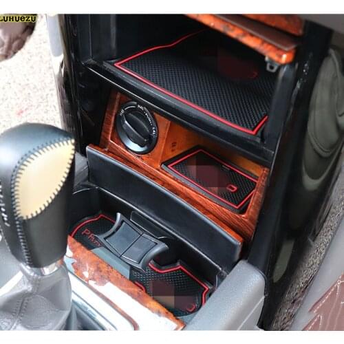 Luhuezu 15PCS Non-Slip Interior Styling Door Groove Mat Cup Mat For Toyota Land Cruiser Prado FJ 150 Accessories