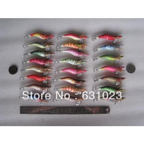 MR OCTOPUS 50pcs 2.0# squid jigs,squid hook ,fishing lure, random colour mixed , 8cm .6g
