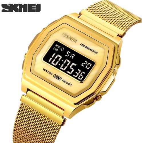 Mens Watch Fashion Sport Watches Stainless Steel Strap Mens Watches Chronograph Waterproof Wristwatch Men SKMEI Montre Homme