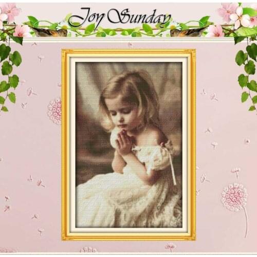 The Pray Girl patterns Counted Cross Stitch 11 14CT Cross Stitch wholesale Cross Stitch Kit Embroidery for Home Decor Needlework