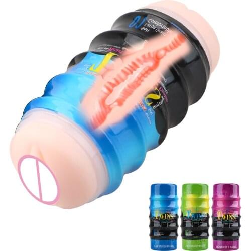 Real Vagina and Anal Vagina Penis Masturbator Male Masturbator Pussy Dual Channel Masturbator for Man Gay