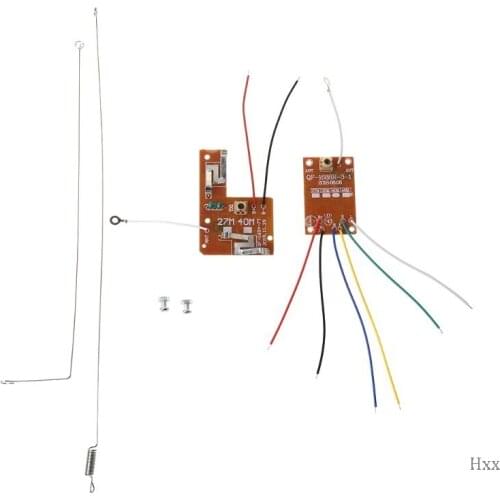 New 4CH RC Remote Control 27MHz Circuit PCB Transmitter and Receiver Board with Antenna Radio System for Car Truck Toy