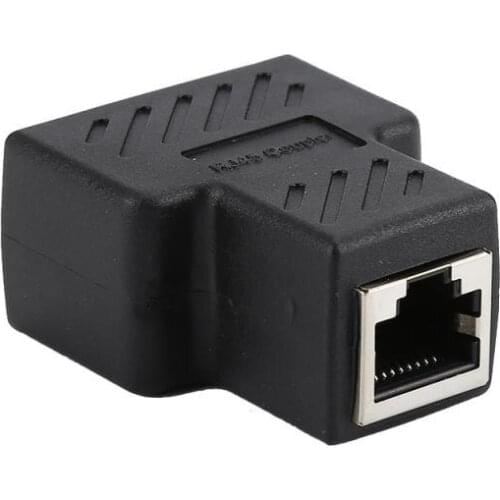 New Ethernet Adapter 1 To 2 Lan Cable Extender Splitter For Internet Connection Cat5 RJ45 Splitter Coupler Contact Modular Plug