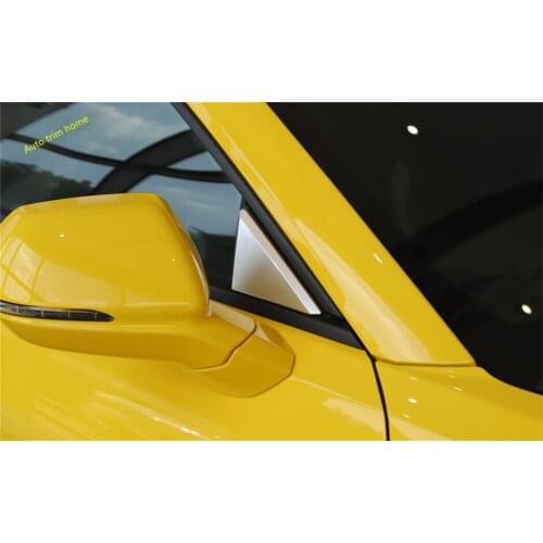 Lapetus Front Window Triangle Panel A Pillar Windshield Cover Trim For Chevrolet Camaro 2016 2017 2018 ABS / Auto Accessories