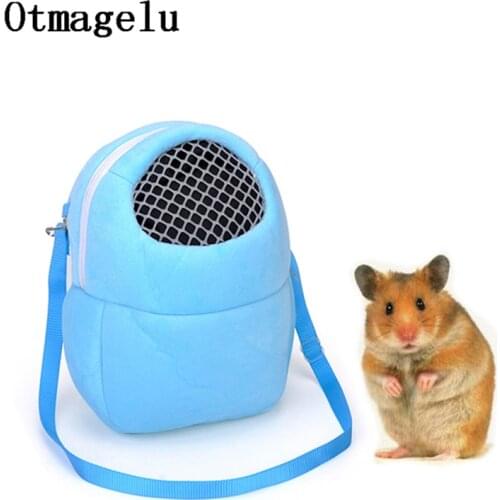 Small Pet Carriers Hamster Travel Carrying Bag Breathable Net Yarn Portable Pet Shoulder Bag Small Animal Case Safe Cave House