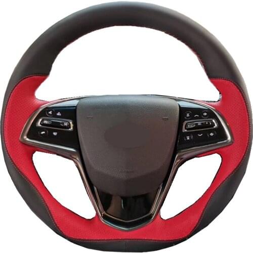 Hand Sewing Car Steering Wheel Cover Wrap Suede Leather Volant For Cadillac ATS ATS-L 2013-2019 CTS 2014-2016 2017 ELR 2014-2018