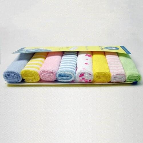 8Pcs/Pack Newborn Baby Saliva Towel Infant Washcloth Bathing Feeding Wipe Baby Handkerchief Face Small Square Towels