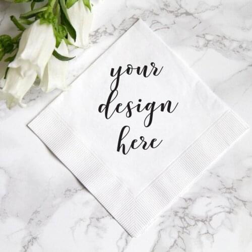 Design Your Own Napkins, Personalised 30th Birthday Napkins, Baby Shower Napkins, Custom 1st Birthday Napkins, Corporate Napkins