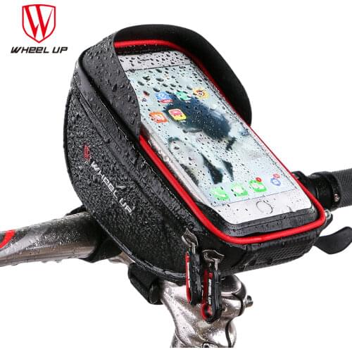 Waterproof MTB Road Bike Bicycle Front Bag Cycling Top Tube Frame Handlebar Bag 6.0 inch Cycling Pouch Cellphone Bag