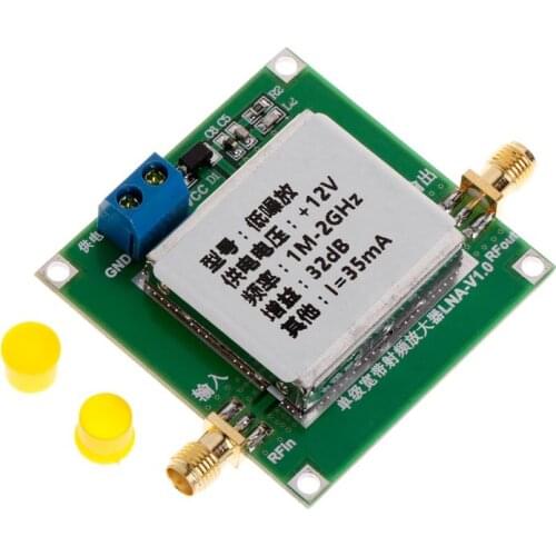 0.01-2000MHz 2Ghz 32dB LNA RF Broadband Low Noise Amplifier Module UHF HF VHF