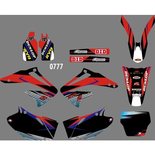 0777 Motorcycle Team Graphic & Backgrounds Decal Stiker Kits for HONDA CRF450 2002 2003 2004