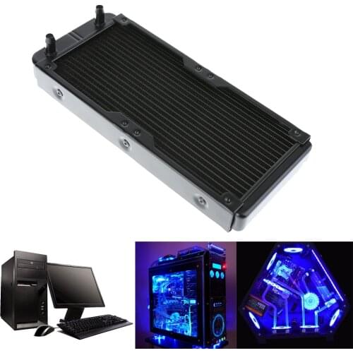 1Pc 240mm 18 Tubes Aluminum Computer Water Cooling Radiator Heat Sink Part Integrated Radiator Decoration Customization