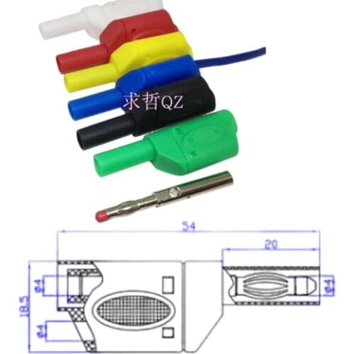 10PCS 4mm Banana Plug Welding With Straight Insulation Sheath Is Used To Connect The High Current Voltmeter Of Multimeter LInstr