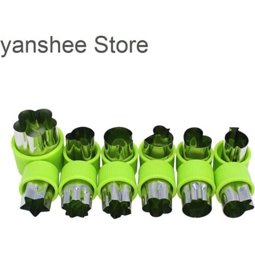 12 units / set of vegetable spaghetti mold love Star rabbit mouse flower biscuit Fangdan childrens kitchen knife mold