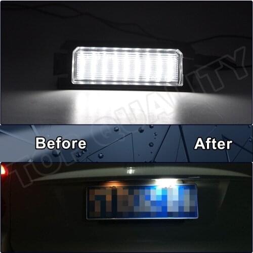 2x LED License Number Plate Lamp High Light For Hyundai I30 PD PDE Fastback N PD Elantra GT Sonata Veloster Kia Rio Niro Cadenza