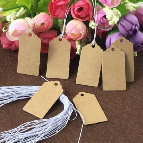 500pcs/Lot Price Scallop Tags 4x2cm With Hollow Heart For Baking Cookies Muffin Bags Paper Label Baggage Hang Tangs With String