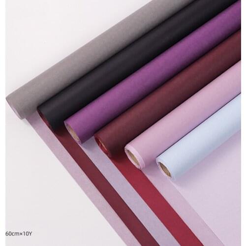 60cmx10yards Two-color kraft paper Flower Wrapping Paper bouquet floral flower shop package flower material paper roll paper