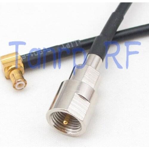 6in FME male plug to MCX male right angle RF connector adapter 15CM Pigtail coaxial jumper cable RG174 extension cord