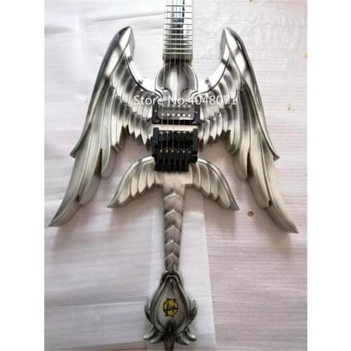 Free delivery, sword guitar, eagle body, black accessories, electric guitar