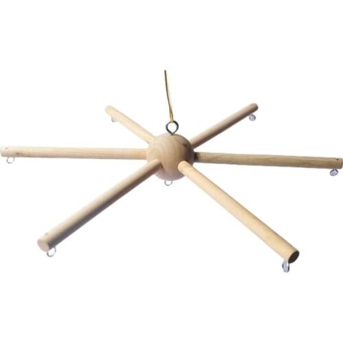 Wood Baby Mobile Hanger Baby Crib Mobile Hanger Frame Mobile DIY Baby Mobile Holder In Natural Wood Crib Bell