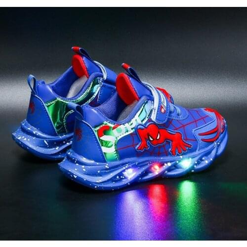 Disney-dibujo Spider-Man Para Niños Y Niñas, Zapatillas Deportivas Informales Antideslizantes De Fondo Suave, Para Kids Shoes