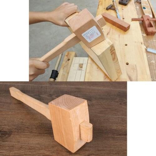 Solid Beech Hammer Carpenter Wood Carving Mallet Smooth Surface Woodworking