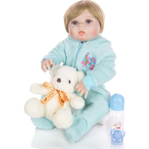 55CM Reborn Baby Doll Bath Play Full Silicone Vinyl boy bebe reborn Lifelike Newborn Dolls Toy Girl Christmas Gift