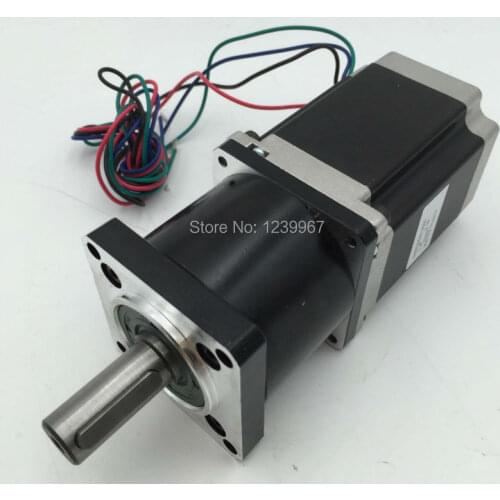 NEMA23 Planetary Gear Stepper Motor Ratio 20:1 57mm Motor Length 76mm 3A 1.8Nm 4 Leads for CNC Router
