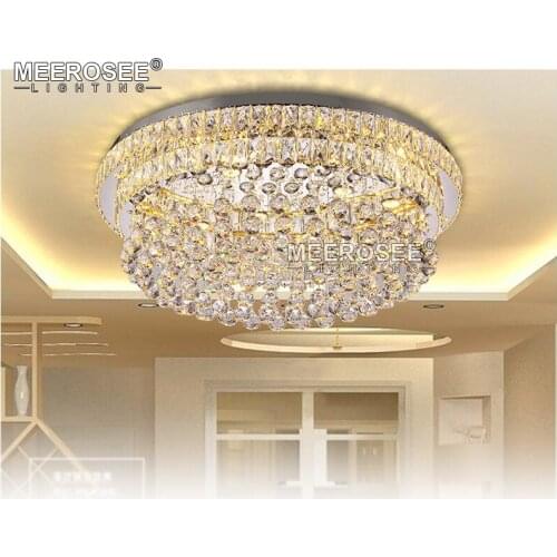 New Arrival Luxurious Crystal Ceiling Lamp Modern LED Crystals Lustres Lighting Round Lampara de techo Luminaires for Home Decor