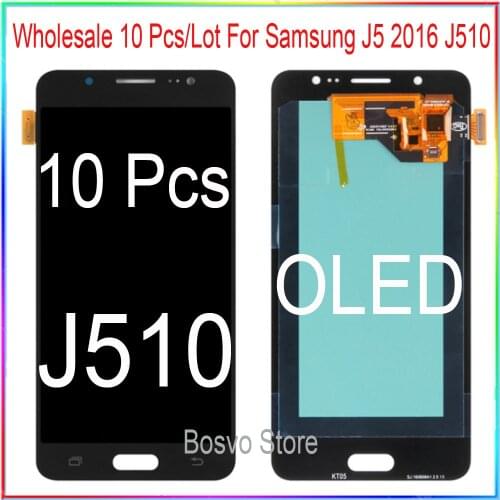 Wholesale 10 Pcs/Lot OLED for Samsung J5 2016 J510 LCD screen display with touch assembly OLED